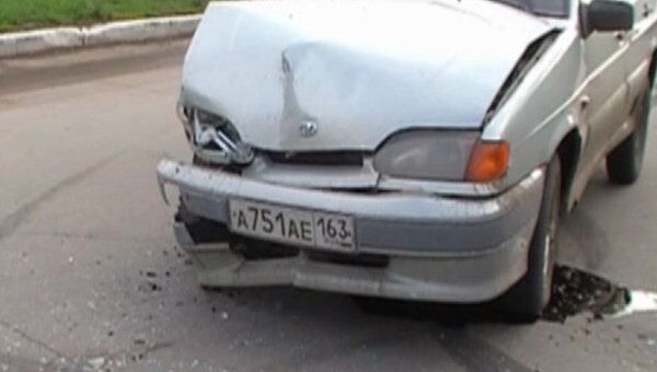 ВАЗ 2114 врезался в Ладу в городе Отрадный