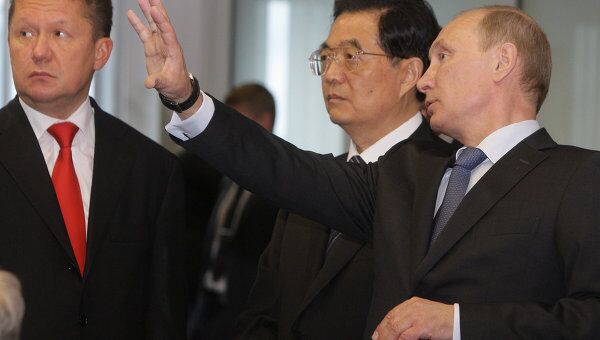 Премьер-министр РФ Владимир Путин провел встречу с председателем КНР Ху Цзиньтао