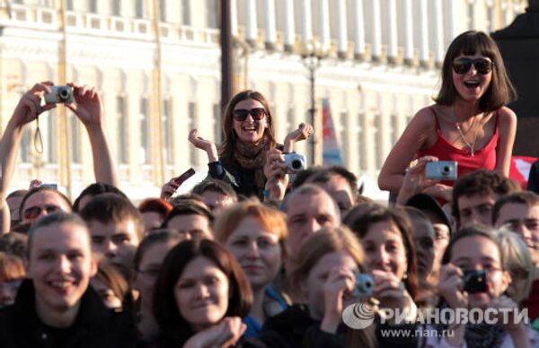 Концерт рок-музыканта Стинга на Дворцовой площади