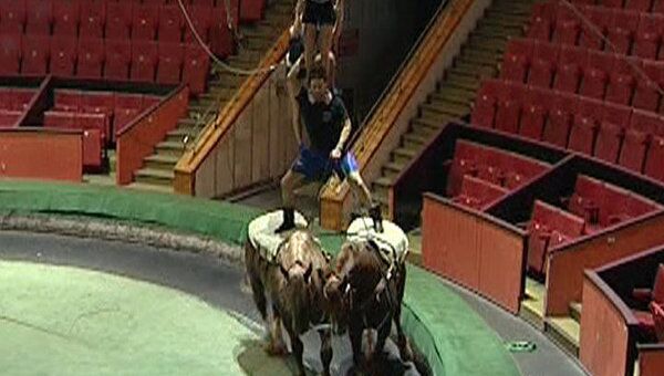 Эдгард Запашный исполнил трюк на лошадях для Книги рекордов Гиннесcа