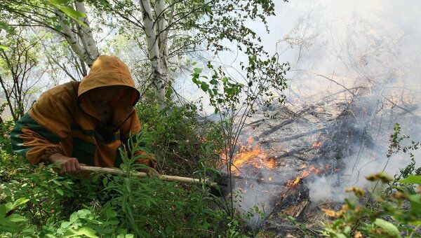 Борьба с лесными пожарами в Красноярском крае