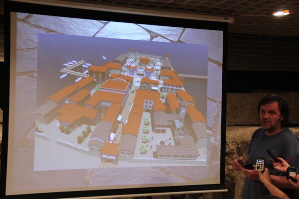 Эмир Кустурица во время презентации проекта строительства Каменного города