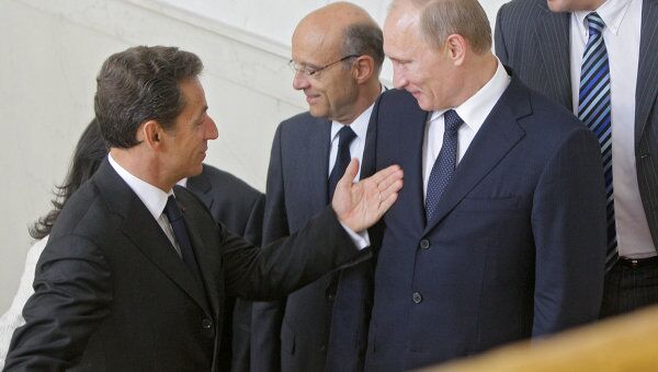 Премьер-министр РФ Владимир Путин встретился с президентом Франции Николя Саркози