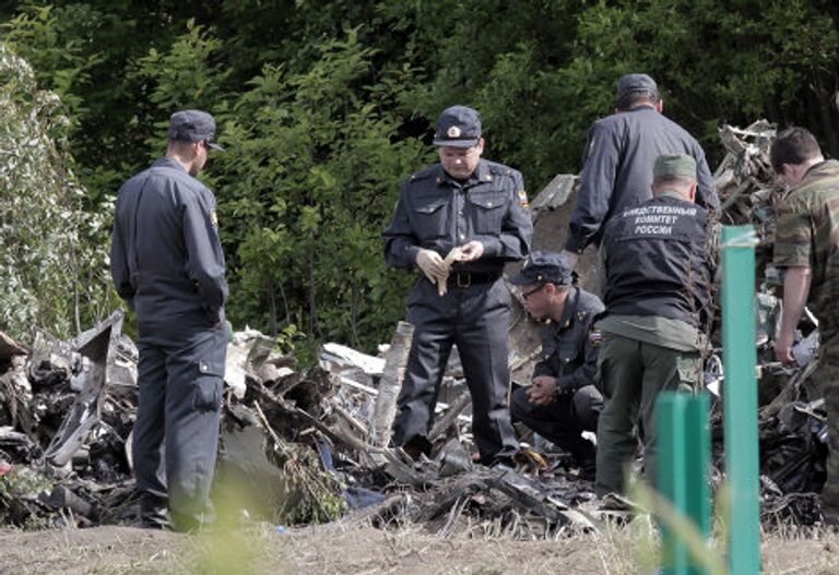 Ситуация на месте крушения самолета Ту-134 под Петрозаводском