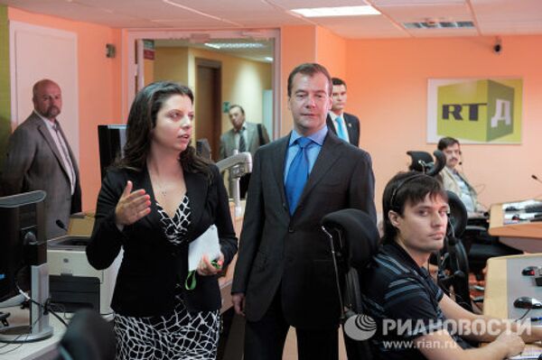 Посещение Дмитрием Медведевым телеканала Russia Today 