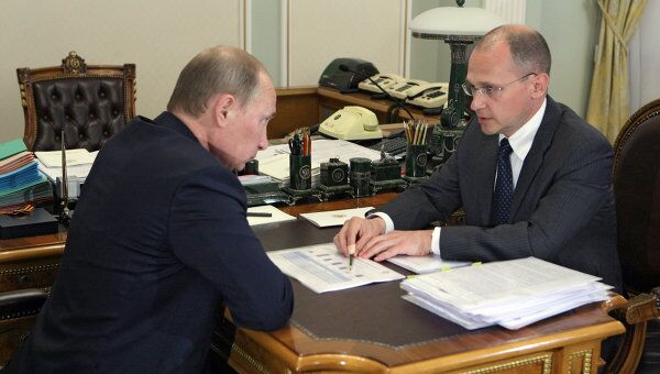 Премьер-министр РФ В.Путин провел встречу с главой Росатома С.Кириенко