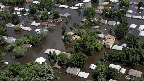Наводнение в американском штате Северная Дакота