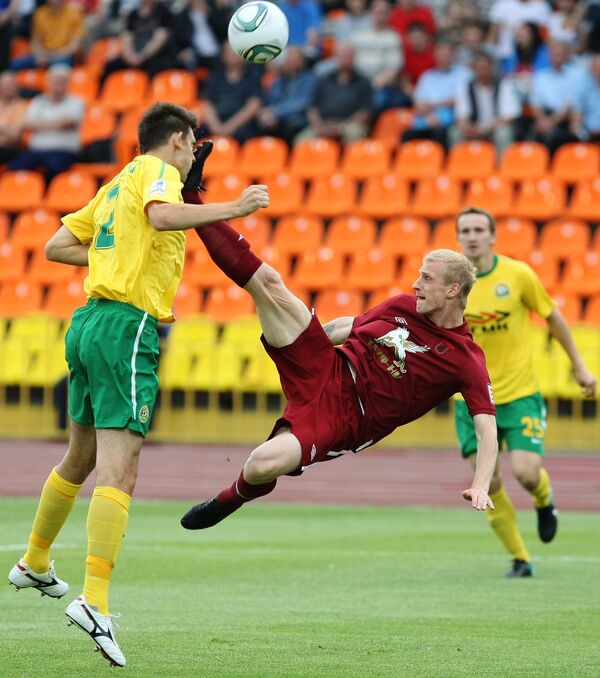 Игровой момент матча Рубин - Кубань
