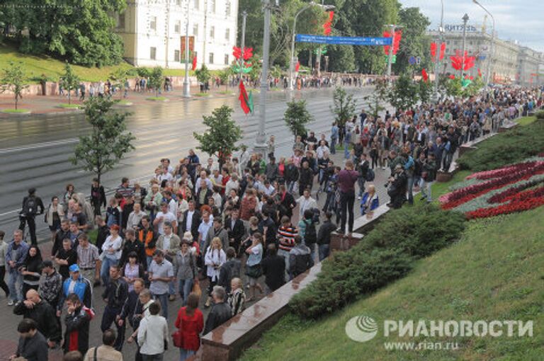 Несанкционированная акция протеста движения Революция через социальные сети в Минске