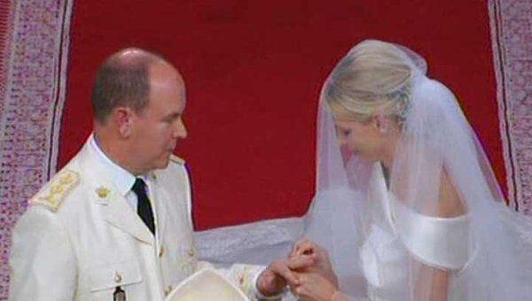 Церемония венчания князя Монако Альбера II и княгини Шарлен 