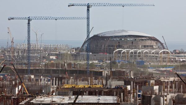 Спортивные журналисты освещают строительство каждого олимпийского объекта в Сочи