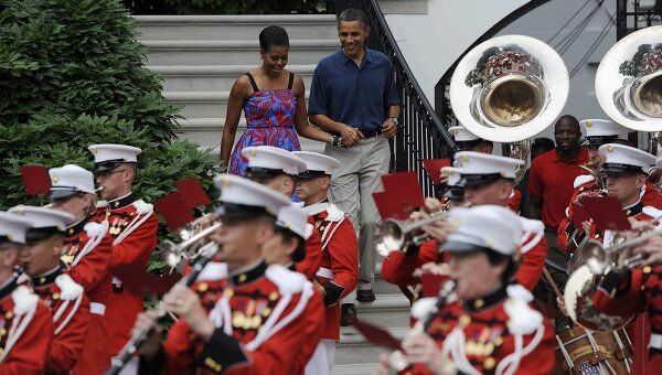 Барак Обама на праздновании Дня Независимости США в Белом доме