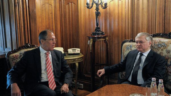 Встреча министров иностранных дел России и Армении С. Лаврова и Э. Налбандяна