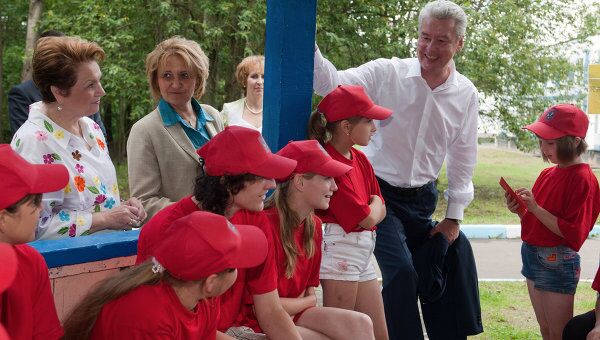 Мэр Москвы С. Собянин посетил детский оздоровительный лагерь в Одинцовском районе Подмосковья