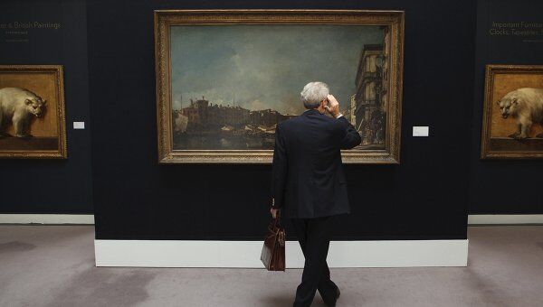 Картина Франческо Гварди Вид на мост Риальто на аукционе Sotheby's в Лондоне 