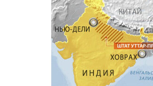 Поезд сошел с рельсов на севере Индии