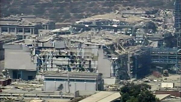 Последствия взрывов на военно-морской базе Эвангелос Флоракис в южной части Кипра