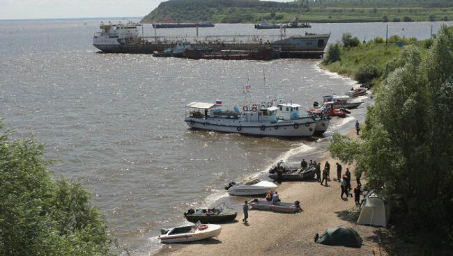 На месте крушения теплохода Булгария на Волге. Архив