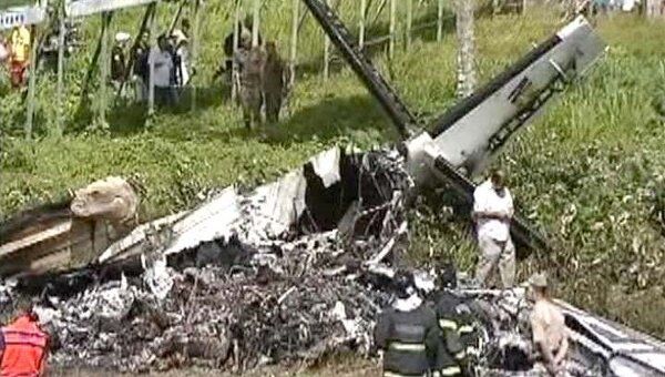 Упавший в Бразилии самолет сгорел практически дотла