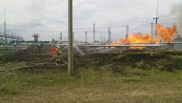 Пожар на газонаполнительной станции в Ростовской области