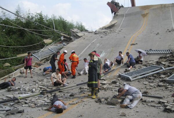 Обрушение моста в Китайской провинции Фуцзянь 
