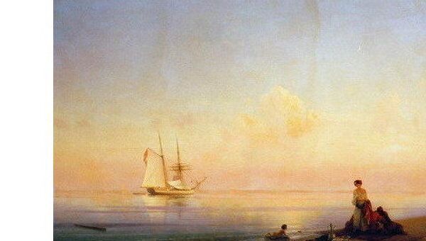 Картина И.К. Айвазовского Берег моря. Штиль, 1843 г.
