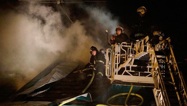 Пожар в гостинице на юго-востоке Москвы