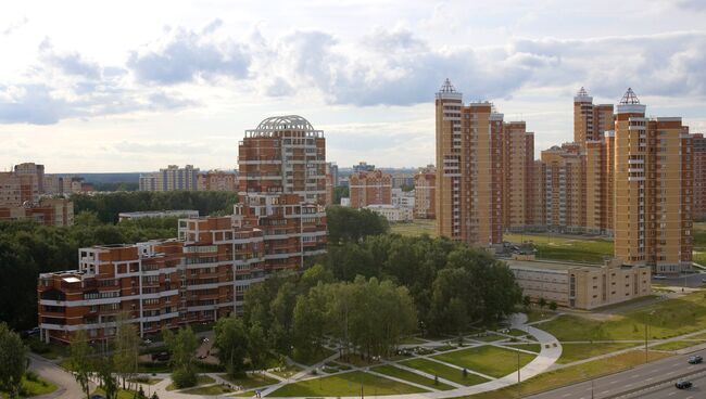 Новый жилой микрорайон Куркино в Северо-Западном округе Москвы. Архивное фото