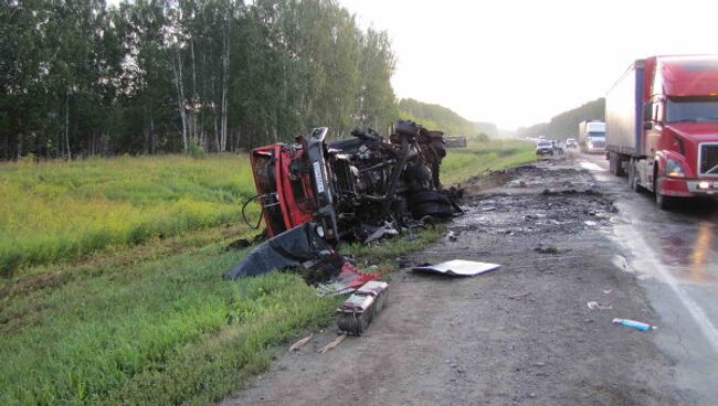 ДТП с автобусом в Новосибисркой области 17 июля 2011 г.