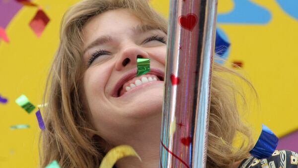 Топ-модель Наталья Водянова на церемонии открытия детского игрового парка, построенного в Казани при содействии ее благотворительного фонда Обнаженные сердца