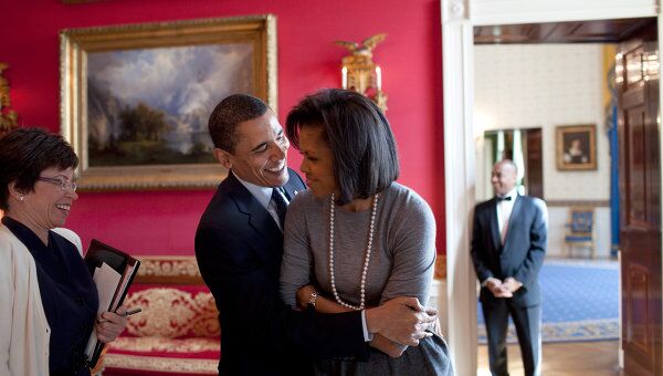 Президент США Барак Обама с женой Мишель. Архивное фото