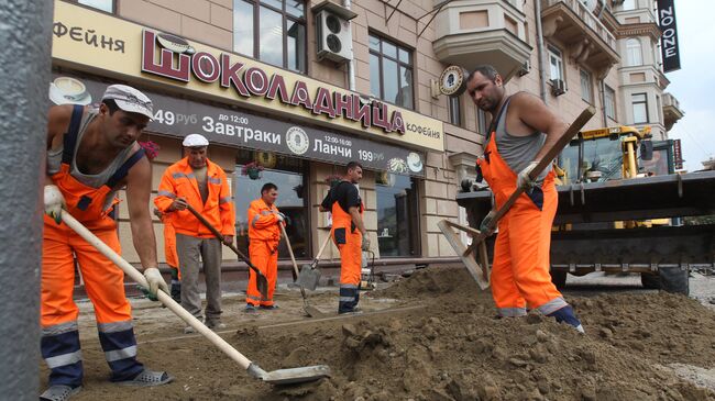 Укладка тротуарной плитки в Москве