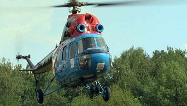 Вертолет-реанимобиль для доставки пациентов показали в столичной клинике
