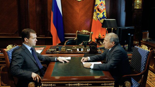 Встреча Дмитрия Медведева с Эдуардом Худайнатовым