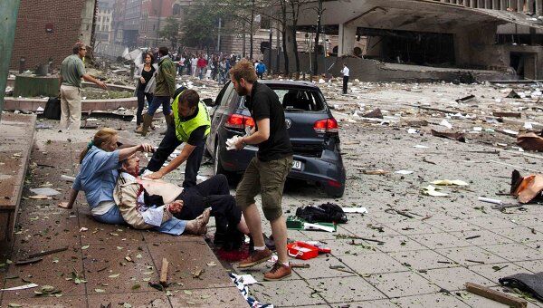 Пострадавшие после взрыва в центре Осло
