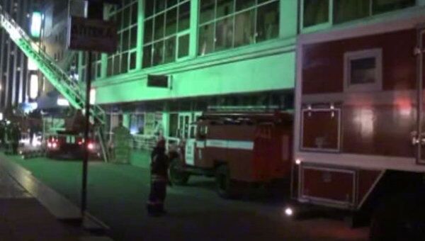 Пожар произошел в торговом центре в Сокольниках
