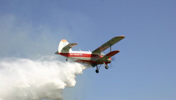 Тушение лесного пожара с помощью авиации