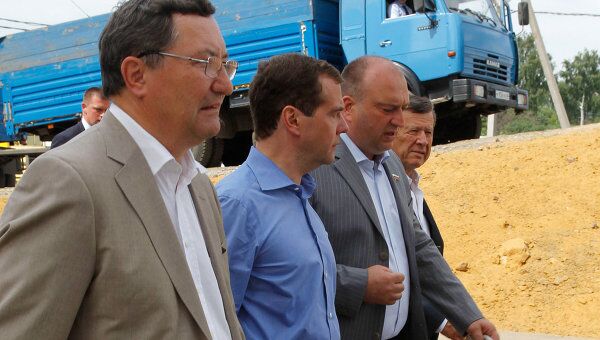 Посещение Дмитрием Медведевым Сабуровского комбината хлебопродуктов.