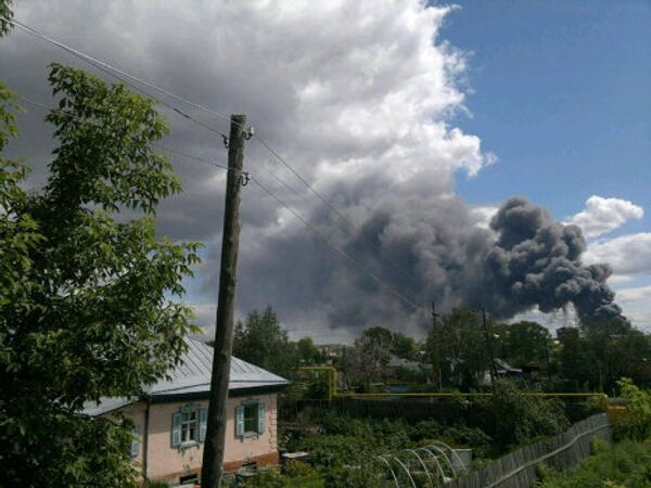 Крупный пожар вспыхнул в Новосибирске