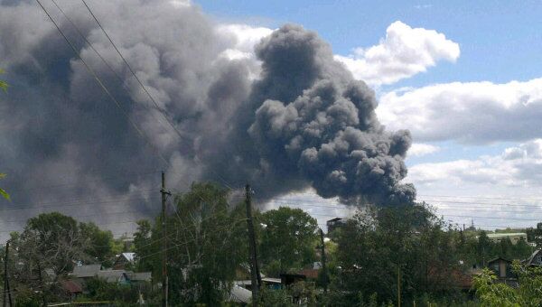 Крупный пожар вспыхнул во вторник в Новосибирске