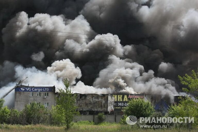 Пожар в Новосибирске