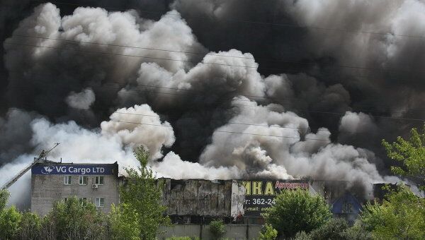 Пожар в Новосибирске