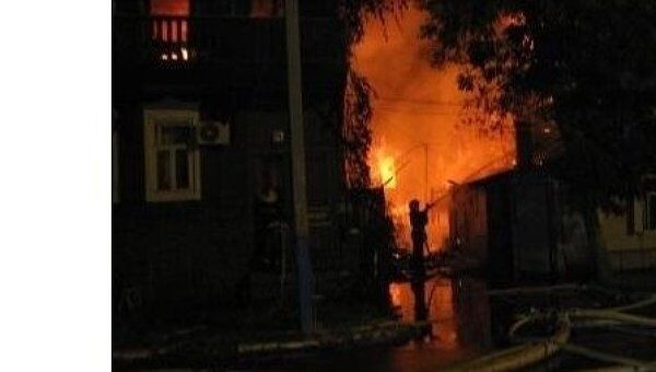 Пожар в Астрахани