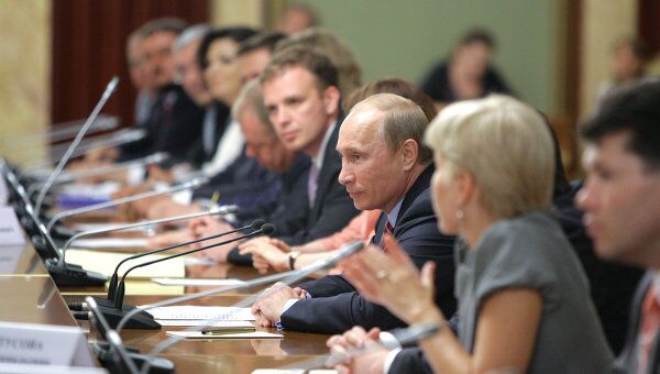 Встреча премьер-министра РФ Владимира Путина с членами экспертного совета при Агенстстве стратегических инициатив по продвижению новых проектов