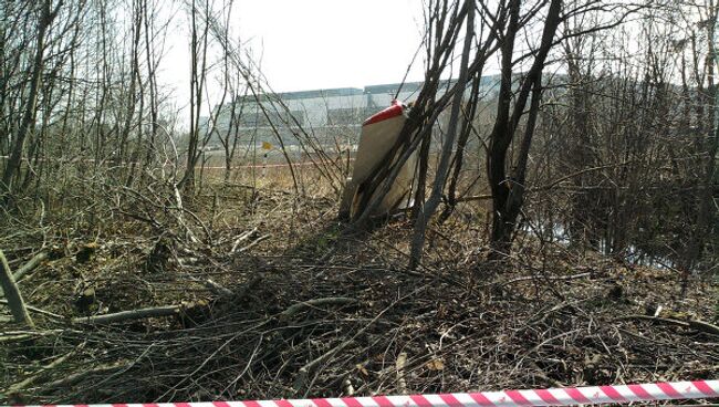 Место падения польского самолета Ту-154 под Смоленском