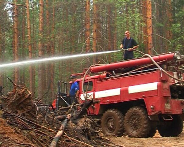 Тушение лесных пожаров в Архангельской области