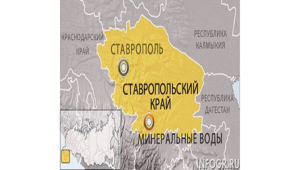 Минеральные Воды, Ставропольский край. Карта