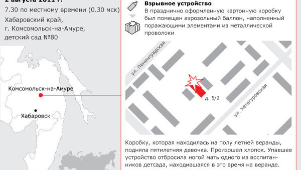 Взрыв в детском саду в Комсомольске-на-Амуре