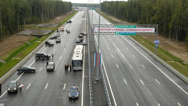 Восточное полукольцо КАД под Петербургом 