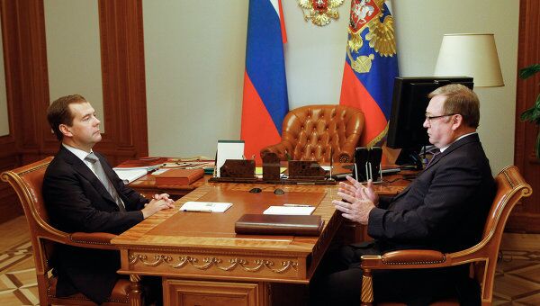 Президент РФ Д.Медведев встретился с председателем Счетной палаты РФ С.Степашин